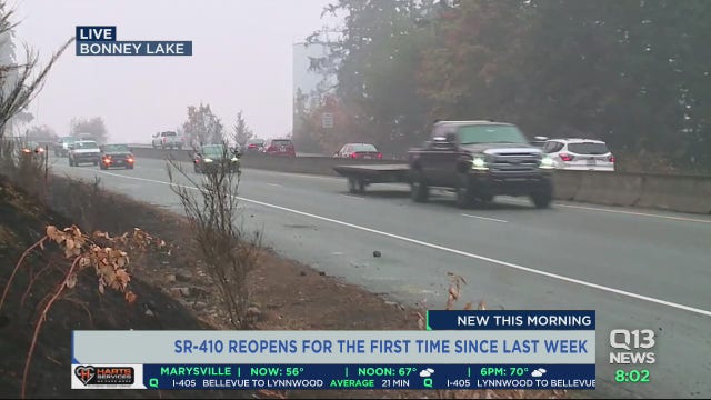 SR-410 reopens, but mudslides a concern as rainy season approaches