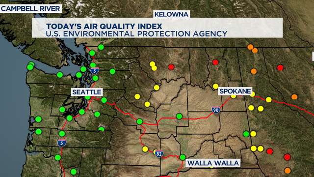 Regional wildfire smoke dissipating, air quality 'good' in Western Washington