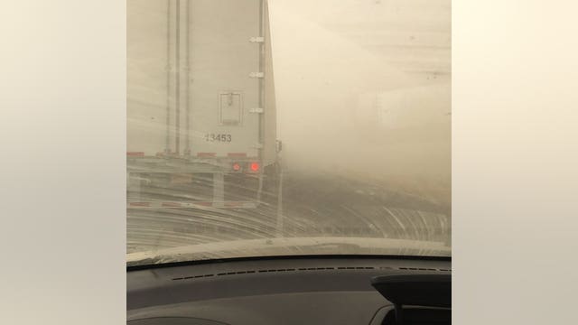 Wildfires, dust storms cause multiple closures on highways in Eastern Washington