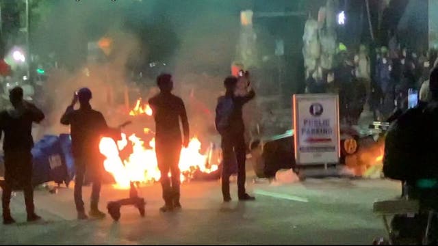 Fires set outside East Precinct during Seattle Breonna Taylor protests