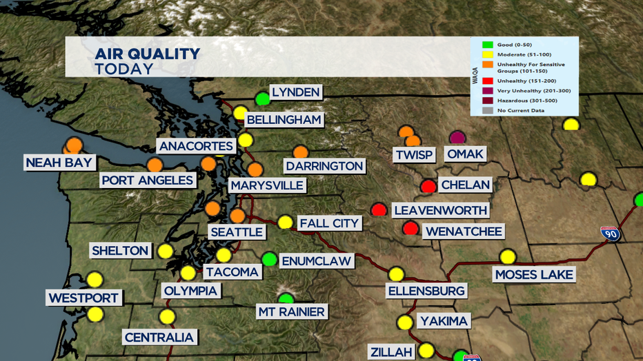 Smoky skies and now near record heat in Washington