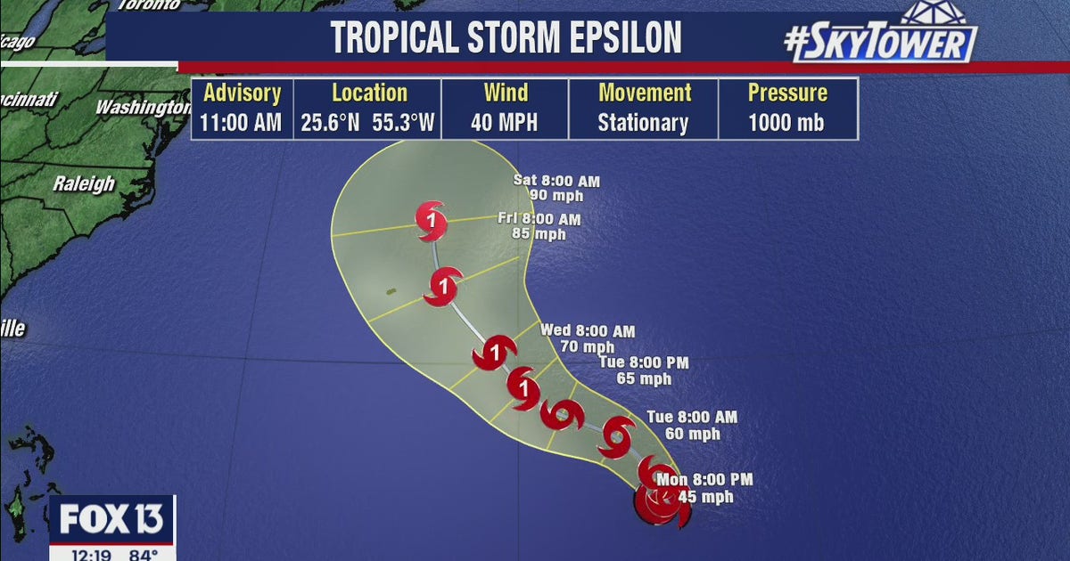 Tropical Storm Epsilon forms in Atlantic Ocean | FOX 13 Seattle