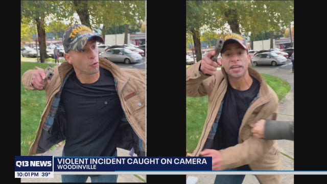 Man pulls gun on group of people during demonstration in Woodinville