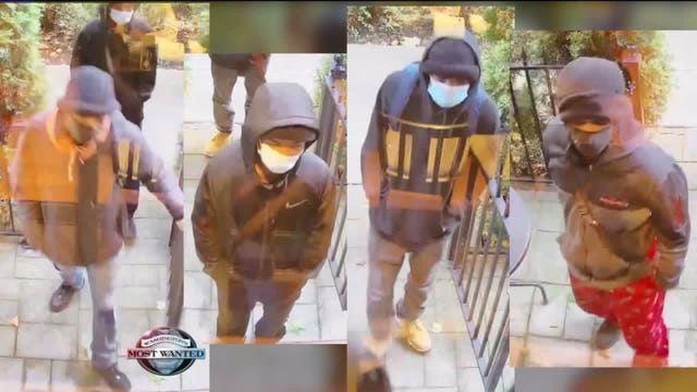 'She cowered, scared to death... refused to look': Help ID robbers who terrified store worker at gunpoint