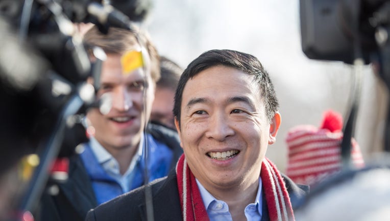 Presidential Candidate Andrew Yang Campaigns In New Hampshire Ahead Of Primary