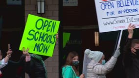 Parents rally in Bellevue calling school districts to offer option for in-person learning