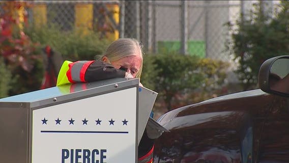 Long line of last minute voters in Pierce County