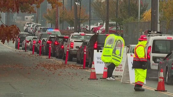Pierce County serves 'unexpected' large crowd at voting assistance drive-thru on Election Day