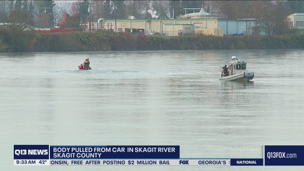 Woman found dead inside car after vehicle goes into Skagit River