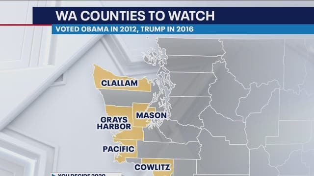 Five 'purple' counties to watch for presidential returns in Western Washington