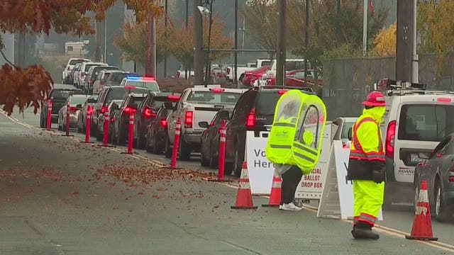 Pierce County serves 'unexpected' large crowd at voting assistance drive-thru on Election Day