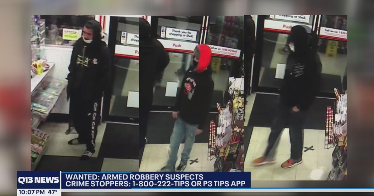 Armed and dangerous robbery suspects wanted in Pierce County | FOX 13 ...