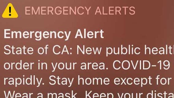 California uses text alert to ask millions of residents to stay home