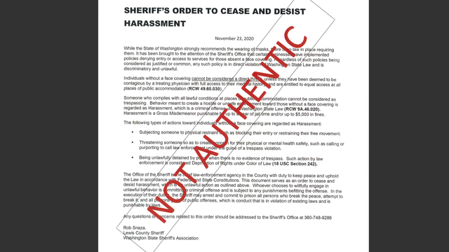 Lewis Co. prosecutor investigating fake letters targeting businesses that banned unmasked customers