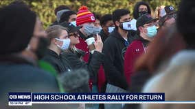 High school student-athletes in Kent rally for a return to sports as soon as possible