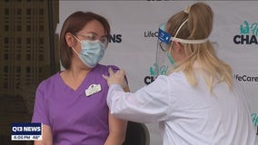 Emotional moment as residents, staffers at Life Care Center of Kirkland get second dose of vaccine