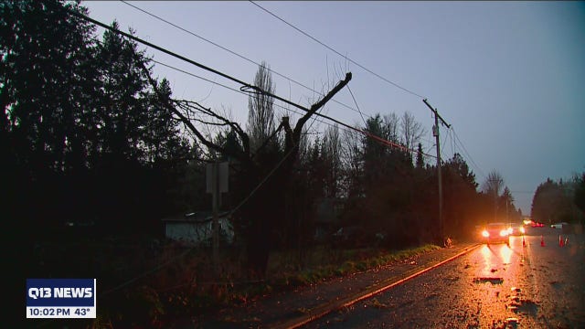Hundreds without power in Lacey all day due to wind damage