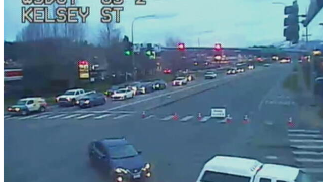 Eastbound lanes US 2 in Monroe at SR 203 reopen after crash involving police officer