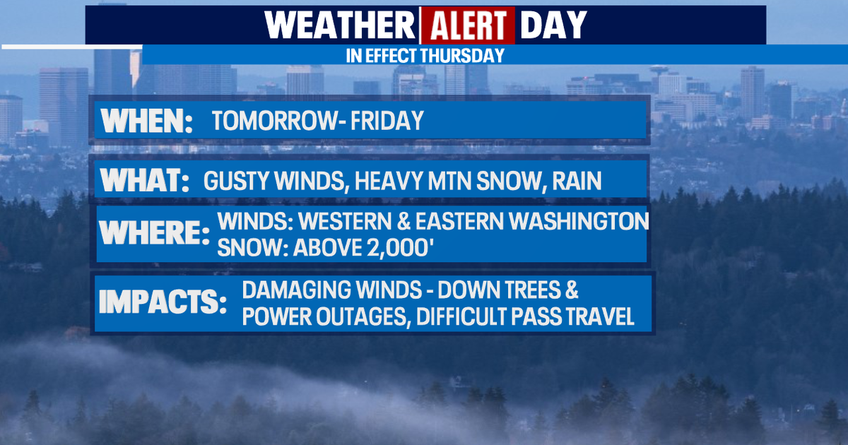 Weather Alert Day Thursday due to gusty winds and heavy mountain snow ...