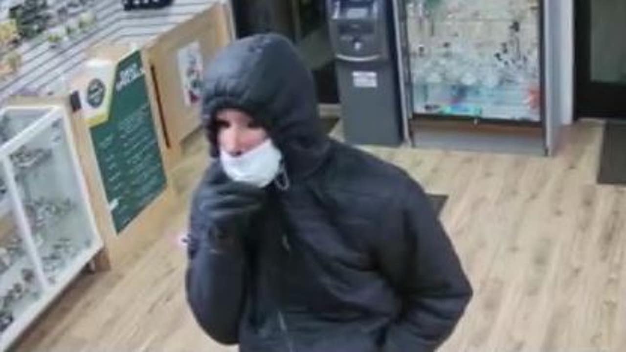 Help Id Creepy Crook Seen Wearing Halloween Mask To Rob Pot Shop Clerk