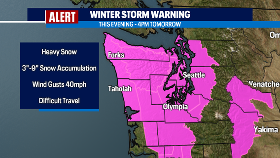 Winter Storm Warning: Round 2 of heavy lowland snow arrives late Friday through Saturday