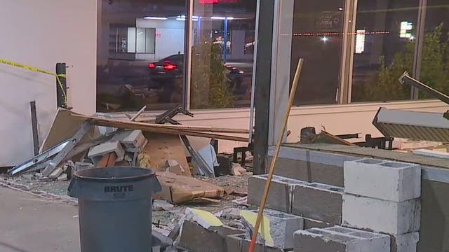 Driver crashes into Spanaway business, walks away from scene