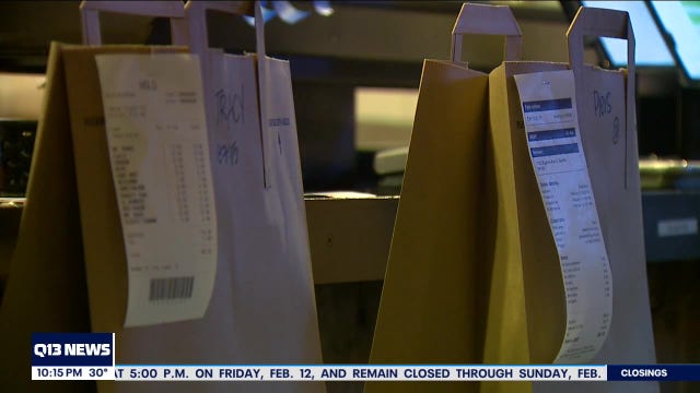 Food delivery drivers keeping busy during pandemic and winter storm sweeping through Puget Sound