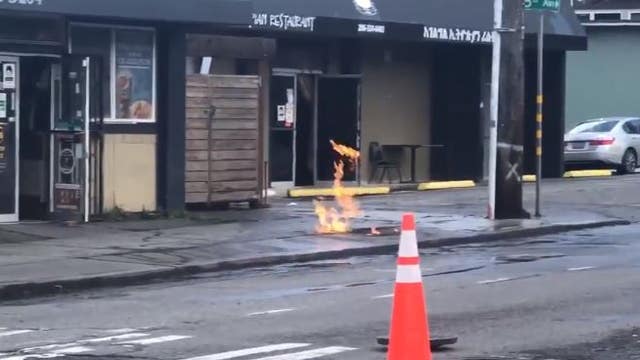Gas leak 'secured' on E. Cherry Street in Seattle's Central District, crews working to restore power