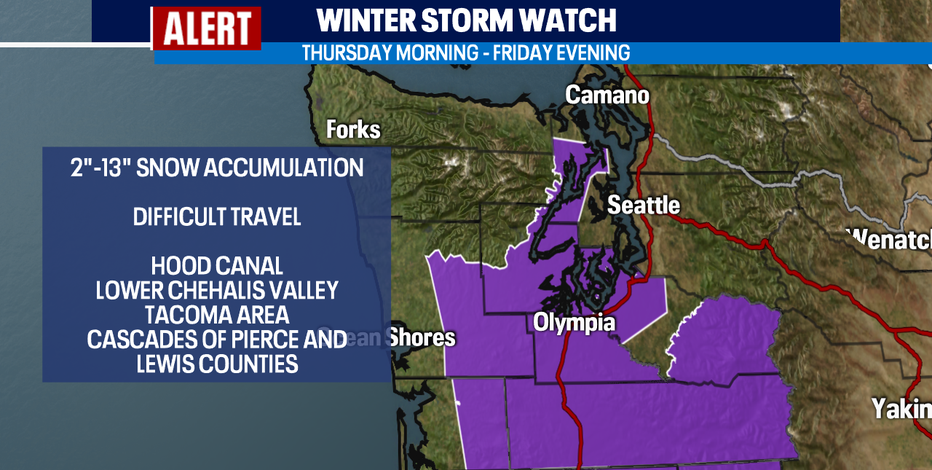 Weather Alert Days Frigid Temps And Potential For Lowland Snow Starting Thursday