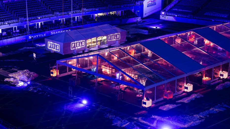 Seahawks stadium Lumen Field opens up as venue for outdoor dining in  Seattle 