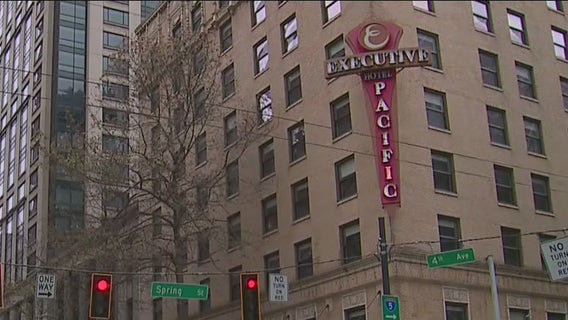 Downtown Seattle hotel reopens as temporary homeless shelter