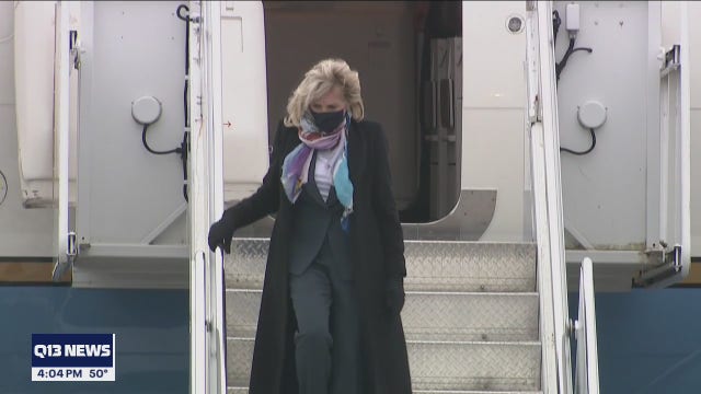 First Lady Jill Biden visits Joint Base Lewis-McChord, NAS Whidbey Island