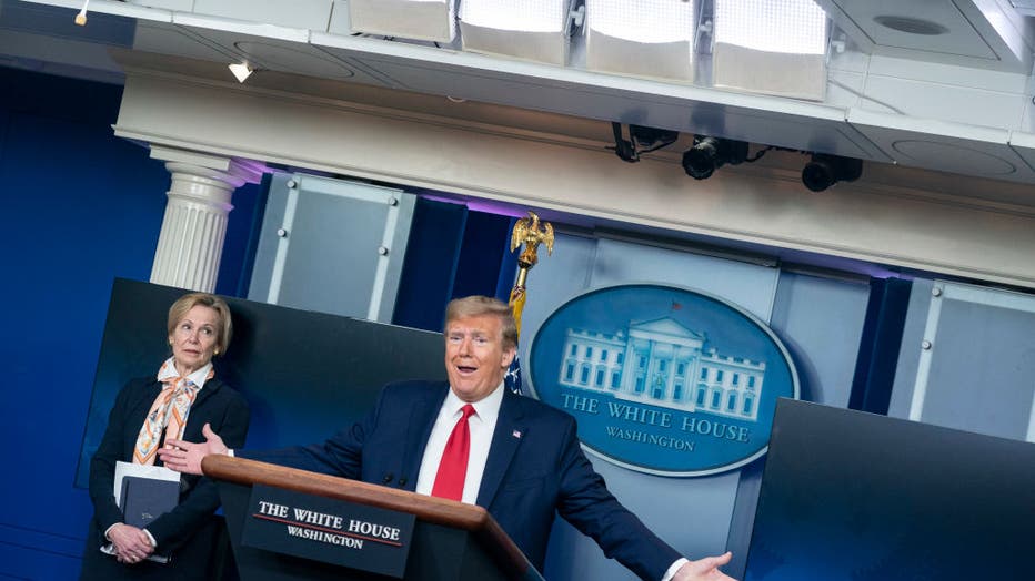 a7f516bf-The White House Holds Daily Briefing On Coronavirus Pandemic