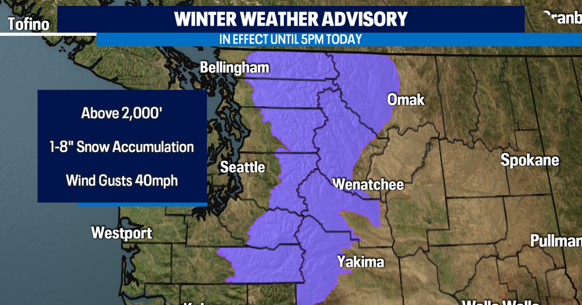 Winter Weather Advisory for the Cascades, snowy conditions cause ...