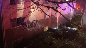 5 people hospitalized when car crashes into Kent apartment building