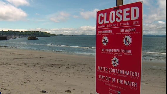 Another sewage spill closes water at Golden Gardens, portions of Kitsap County shorelines