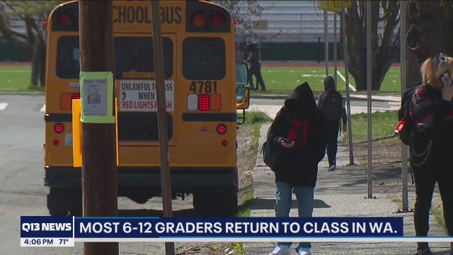 Washington 6-12 students return to school for the first time in over a year