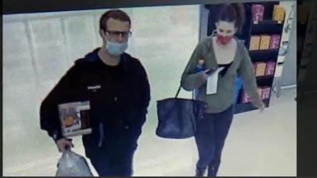 Help ID fraud suspects seen using victim's credit card stolen from a car prowl