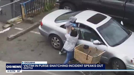 Woman seen on camera in Seattle purse-snatching incident says she fears for her safety