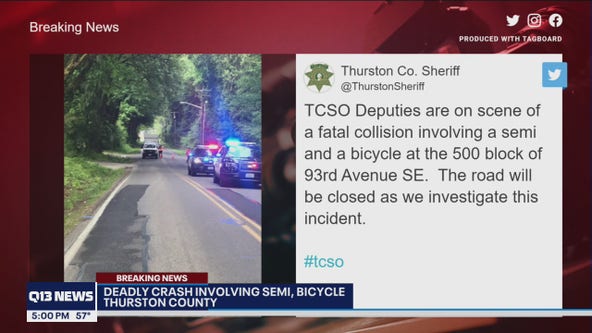 Deadly Olympia  crash involving bicycle and semi truck