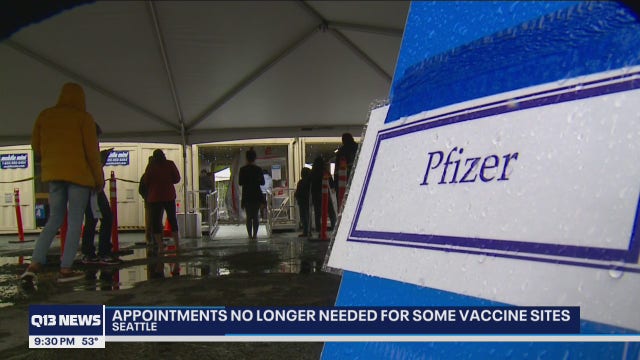 Just walk in: 3 Seattle mass vaccination sites now open without appointments
