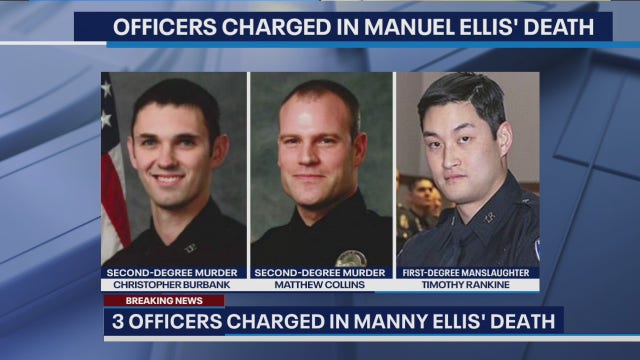 Tacoma officers charged in death of Manuel 'Manny' Ellis plead not guilty, bail out of jail