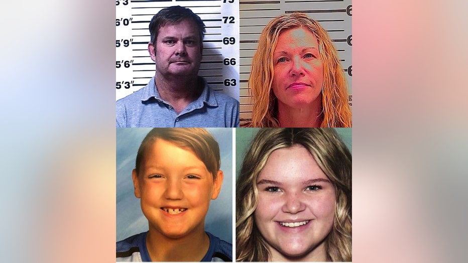Chad Daybell, top left; Lori Vallow, top right; JJ Vallow, bottom left; Tylee Ryan, bottom right.