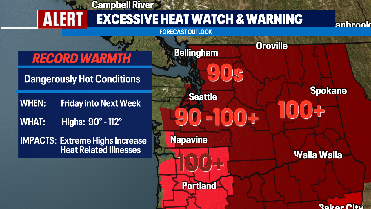 pacific northwest heat wave temperature