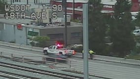 Man seen throwing rocks, concrete onto I-90 again