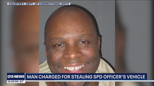 Man charged for stealing SPD officer's vehicle after she responded to car crash on I-5