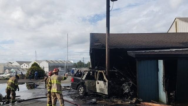 Crash causes fire in Tacoma, shuts down Marine View Drive for hours