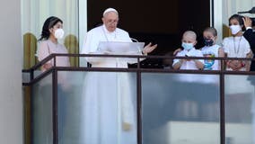 Pope Francis appears for first time since intestinal surgery