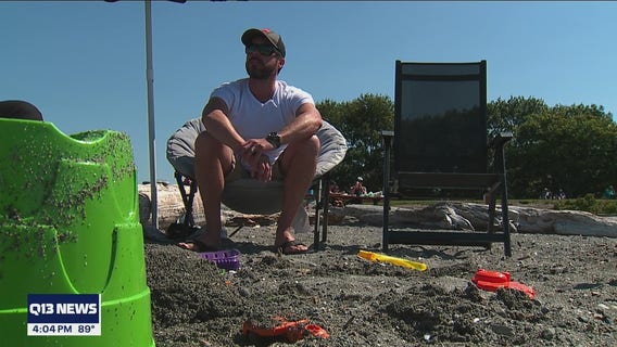 Beach in Edmonds helps visitors beat the heat and maintain distance amid COVID Delta variant concerns