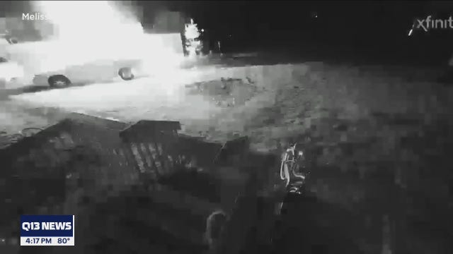 Video shows huge blast, flames after suspect plants explosive near Spanaway family's car